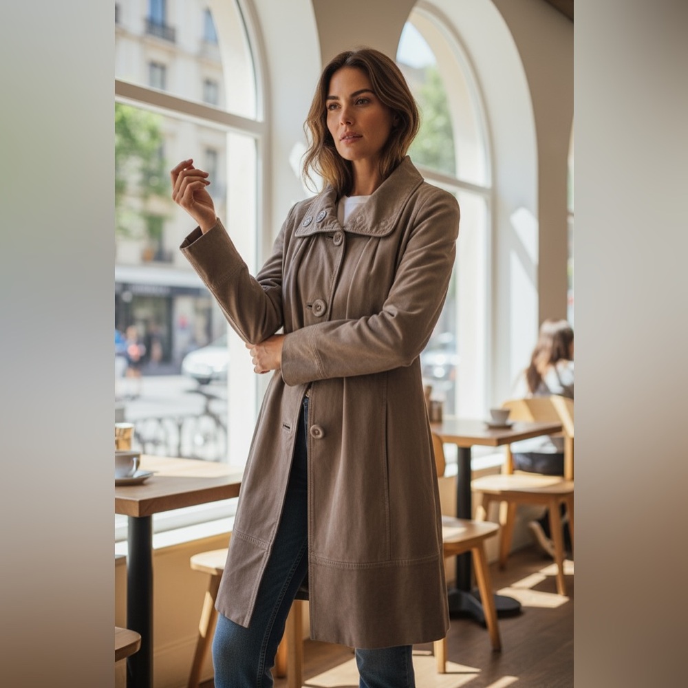 Armani Jeans Leather Biker Jacket for Women